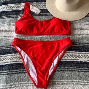 NWT RED BIKINI TWO PIECE SHEROSA